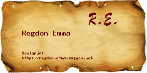 Regdon Emma névjegykártya